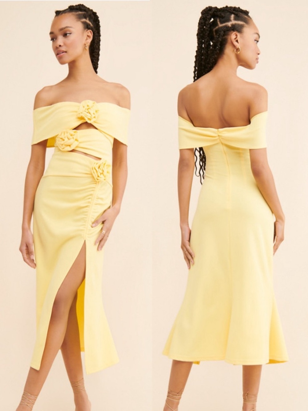 Elliatt Sardinian Dress in Butter Yellow